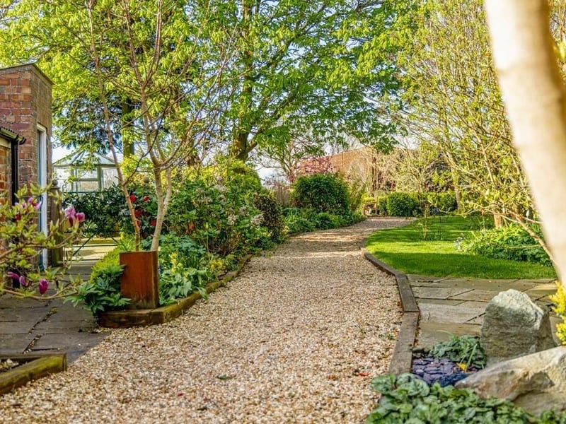 A path leading through the garden.