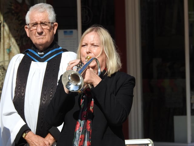 The Last Post is played for the two minute silence.