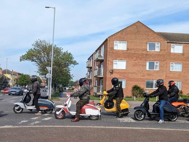 Hundreds of scooters were in Skegness for the annual rally.
