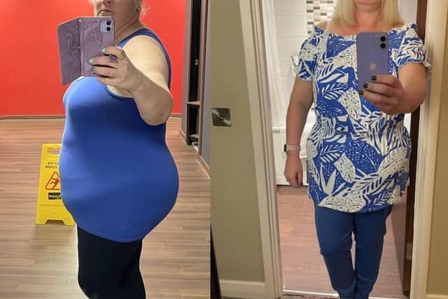 Lorna Gregory has lost four stone nine and a half pounds