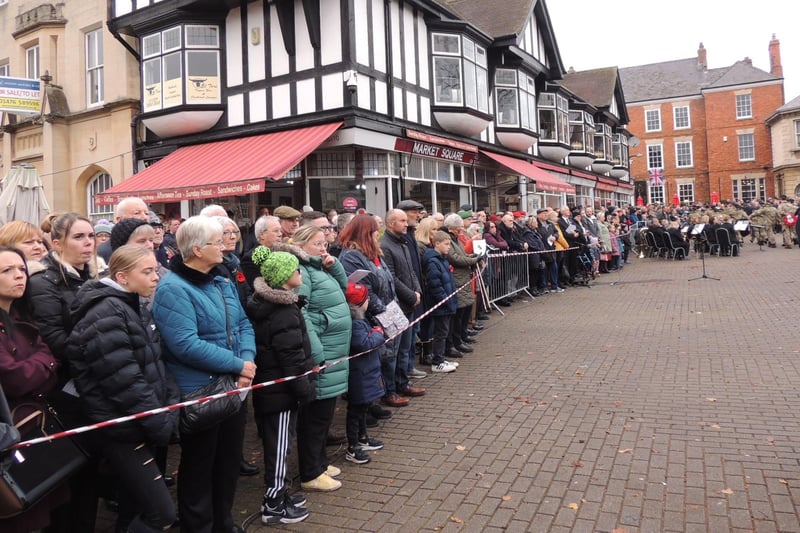 There was a large turn out from the public for Sleaford's Remembrance Sunday service.