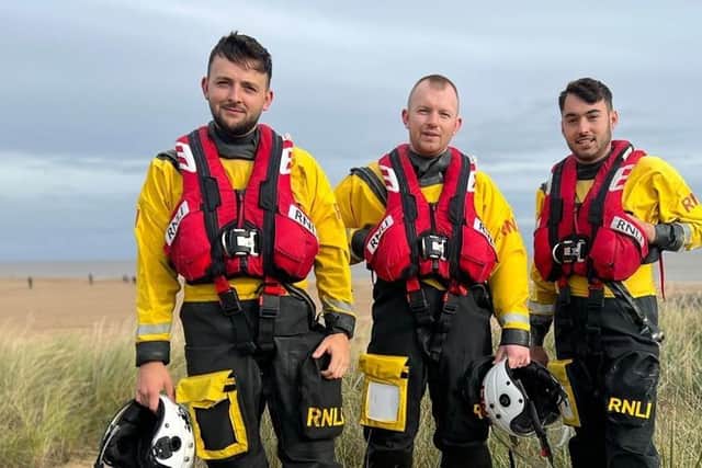 Ryan Speed, Curtis Redford and Billy Brookes on Skegness Beach