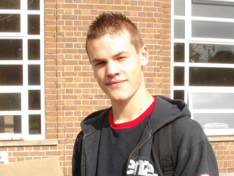 Another Boston High School pupil on A-level results day, 2006.