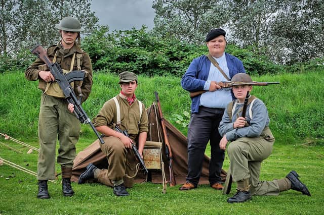 Lincolnshire Poachers re-enactment group.