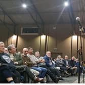 MP for Boston and Skegness Matt Warman  addressing the public meeting  in Skegness.