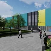A graphic of how the new leisure centre could look.