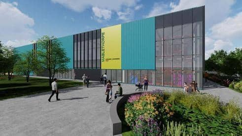 A graphic of how the new leisure centre could look.