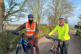 David Taylor and his sister Suzanne on one of his ride outs.