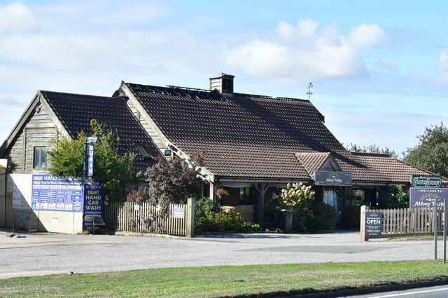 Abbey Parks Farm shop on the A17 at East Heckington. The fire occurred at the rear of the premises.