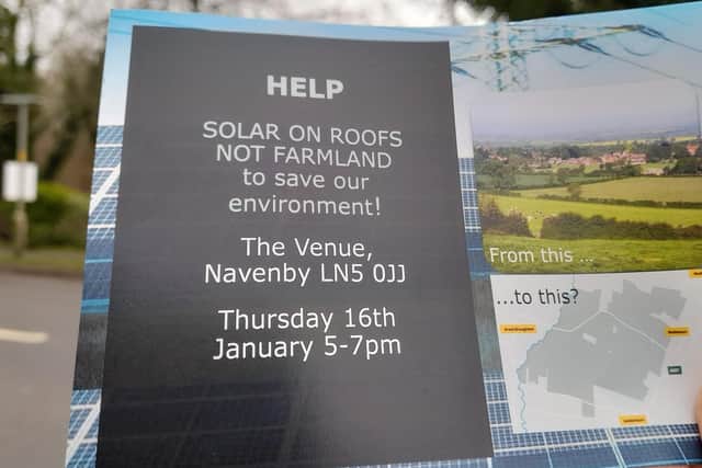Meeting around Leoda solar farm, Lincolnshire. Organised by Cliff Villages Solar Action Group. Credit: LDRS