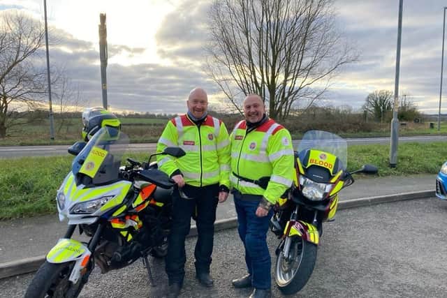 Eddir Bright from the south of the ciunty doing a relay with Ian Whiting. The run was from Boston Pilgrim to Scunthorpe Path Lab.