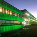 Linconshire Police's Nettleham HQ went green for the NSPCC