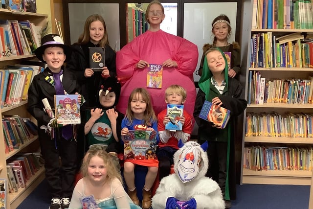 Osbournby School children dressed up for World Book Day.