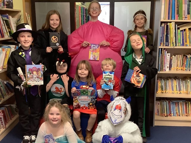 Osbournby School children dressed up for World Book Day.