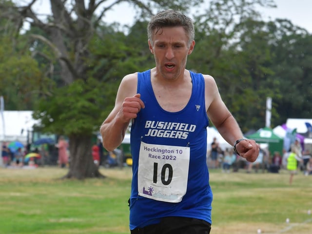 10 mile road race. 3rd runner to finish