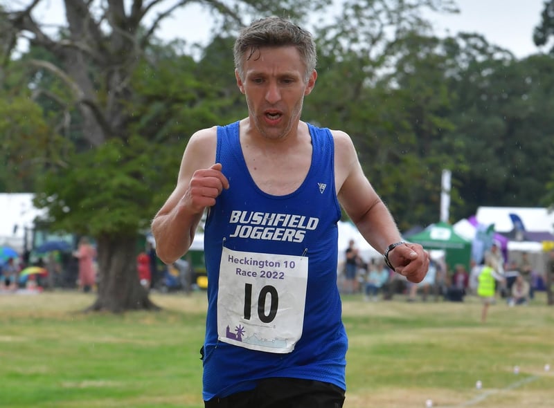 10 mile road race. 3rd runner to finish