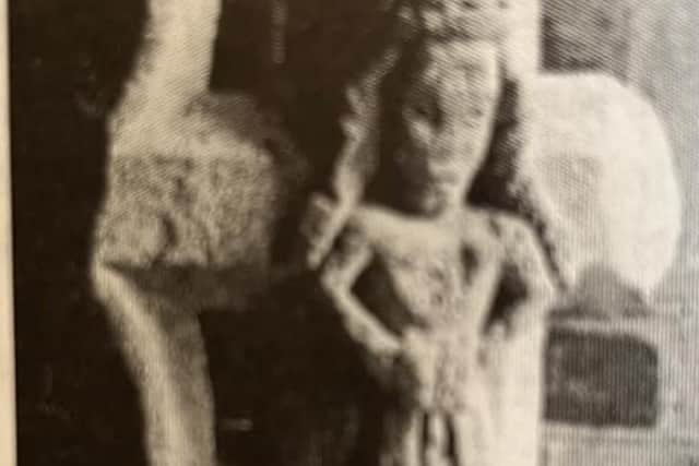 The stone cross stolen from Great Carlton church.