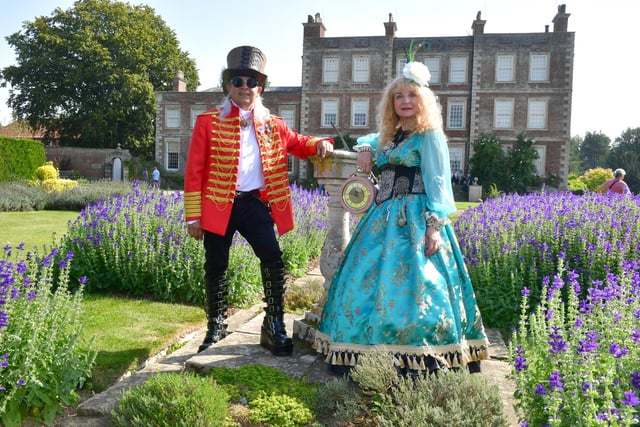 Christina Ruby-Willow,  organiser of Skegness Steam Punks, and Dantè Prince