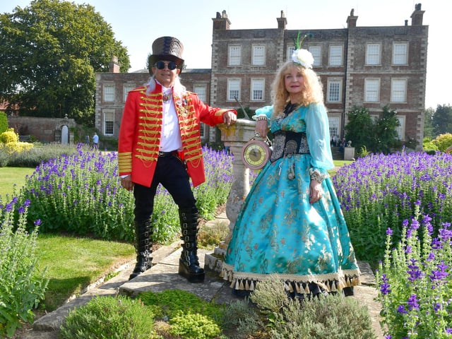 Christina Ruby-Willow, organiser of Skegness Steam Punks, and Dantè Prince