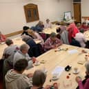 Caistor WI members making their poppies