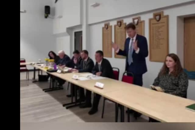 MP for Boston and Skegness Richard Tice addressing Skegness Town Council