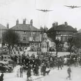 A wartime event in Market Place, Horncastle, possibly an RAF display during War Weapons Week in April, 1941. (PHOTO BY: Horncastle History and Heritage Society).