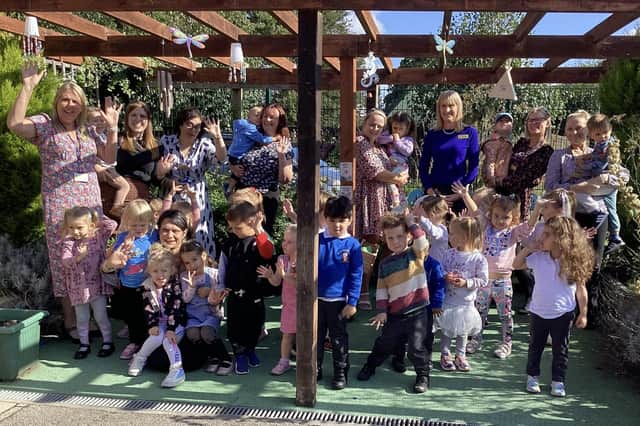 Celebrations at Boston Nursery School following its latest Ofsted inspection.