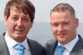 Paul Harrop junior and his dad Paul Harrop senior