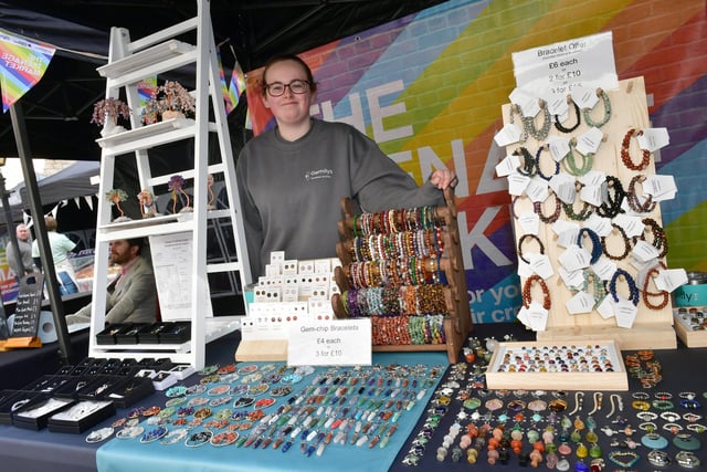 Emily Wadkin 16 of Gemilys Jewellery and Gifts on the Teenage Market.