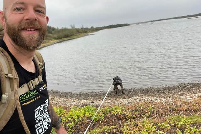 Tim Walks the Wash with his dog, Monty.