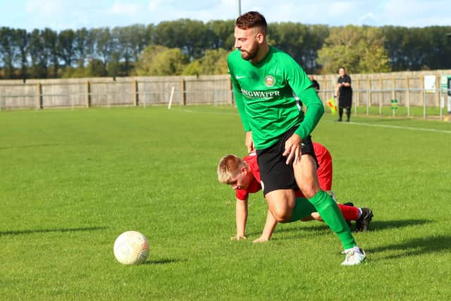 Player-boss Tom Ward has agreed to remain with Sleaford Town and a number of his squad will again join him. Photo: Steve W Davies Photography.