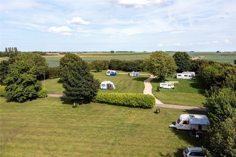 Another aerial view of the camping plots.