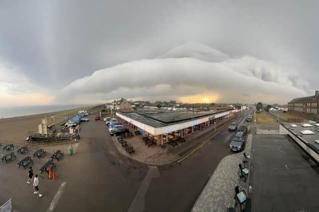 Massive storm vrewing over The View Cafe in Skegness.