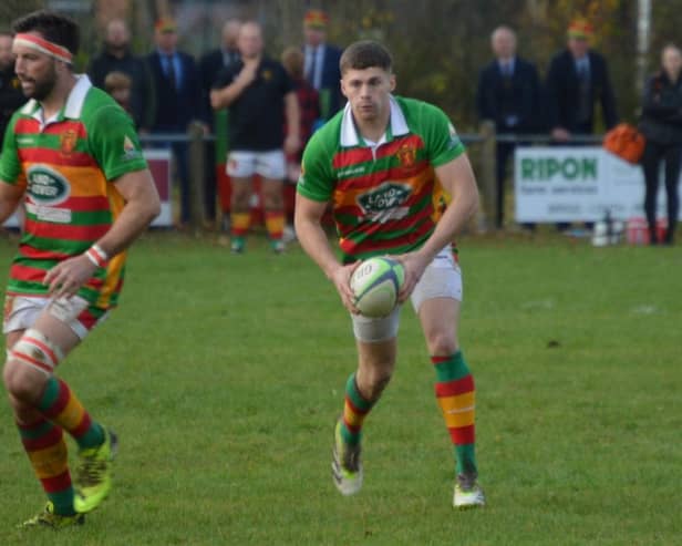 Spen Holvey's try gave Rasen an early lead. Photo: MRLRUFC.