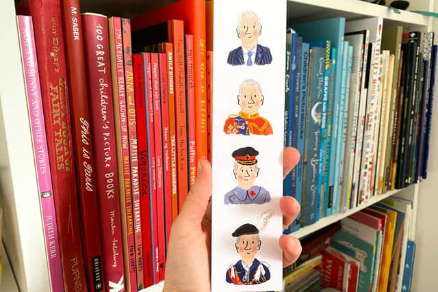 Lucy's illustrations on a special commemorative bookmark.