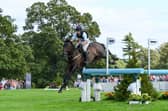 Tom Strawson riding Public Address during the cross country phase of the Defender Burghley Trophy.
