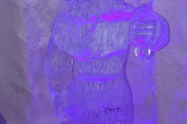 One of the ice sculptures created for the experience.