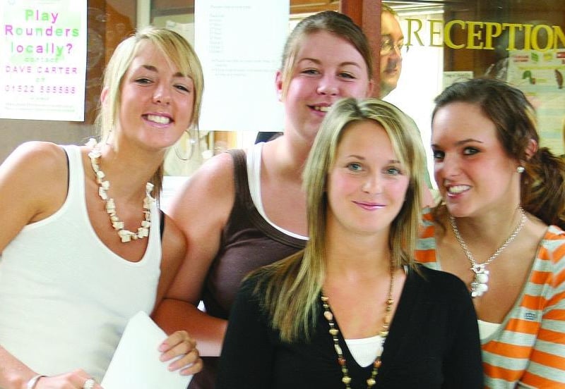 A third group of A-level students at The Giles School 20 years ago.