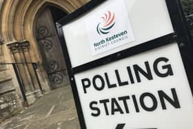 A polling station in North Kesteven