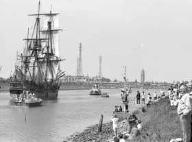 The Endeavour heads towards Boston Docks.