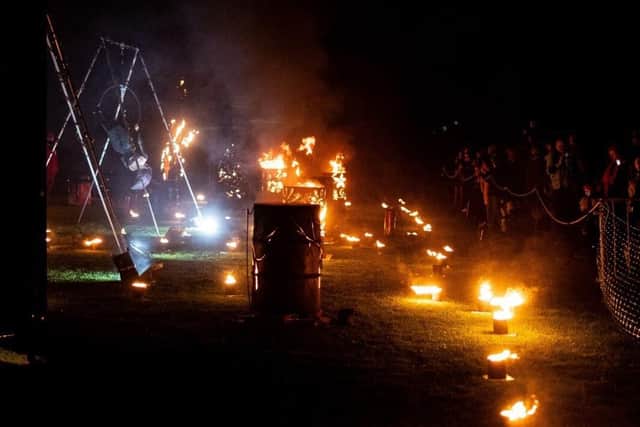 Fire garden featuring at the LightWaves event