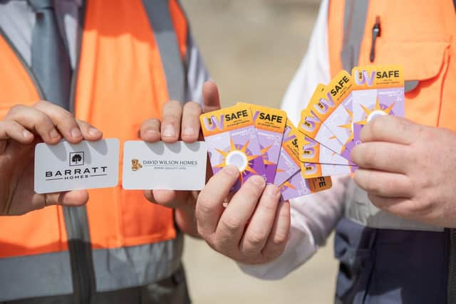 The UV gauge cards being submitted as part of Skin Cancer Awareness Month
