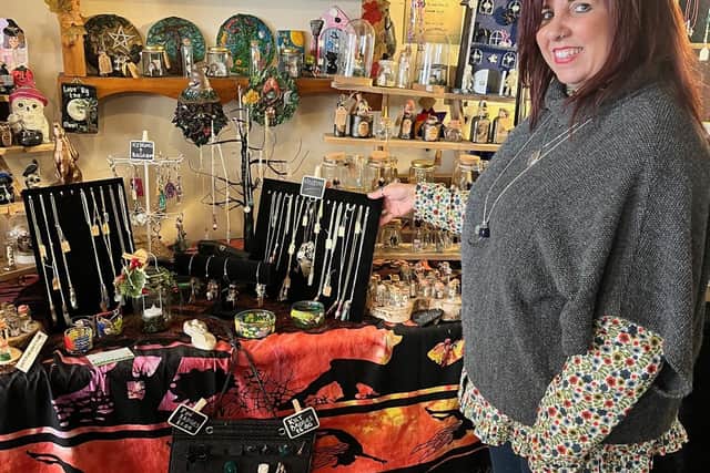 Lynette Eptom with some of her gifts.