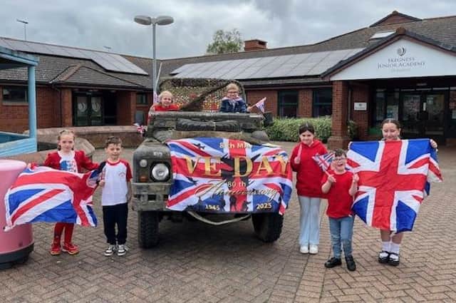 The arrival of a vintage World War 11 vehicle at Skegness Junior Academy brought history to life..