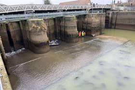 The pointing doors at Boston's Grand Sluice. Photo: Environment Agency