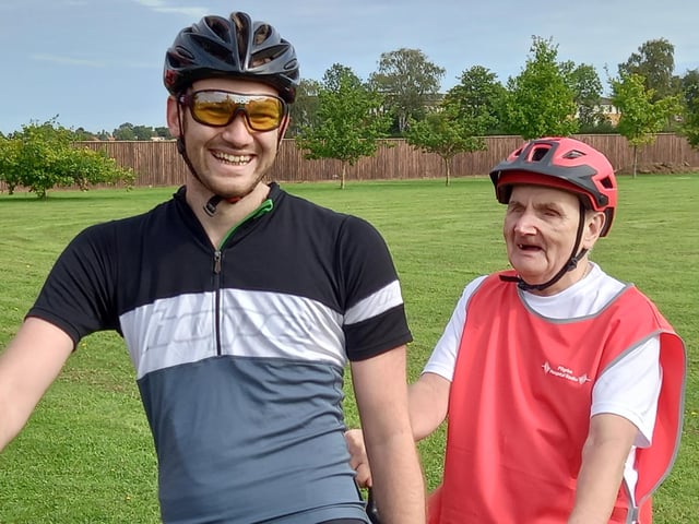 Ash Napier and Roger Fixter who is registered blind.