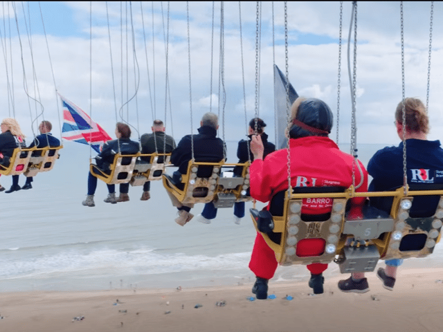A snapshot taken from the top of the Big Ben swing. Image: Pudsey and Farsley Royal British Legion Branch