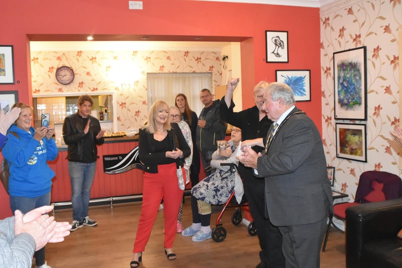 Guests sang 'Happy Birthday' to the Mayor, Coun Pete Barry.