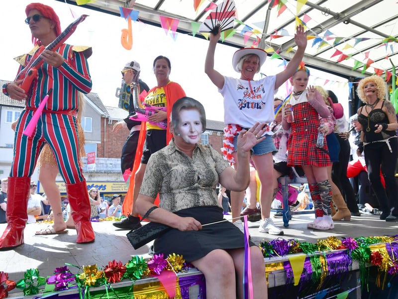 The colourful parade in action on Sunday, August 9.