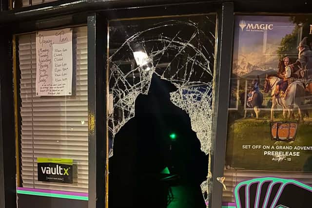Trading Cards Gainsborough was broken into